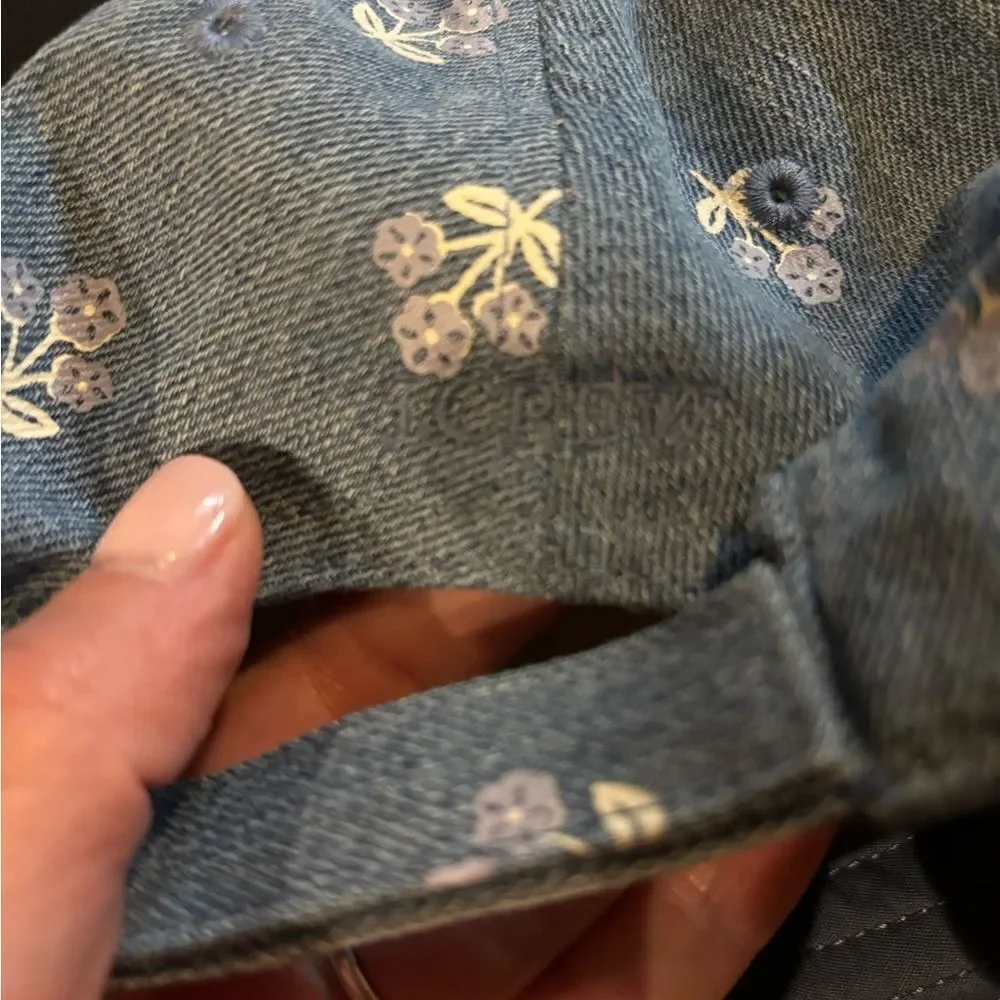J. Crew Blue Floral Baseball Cap